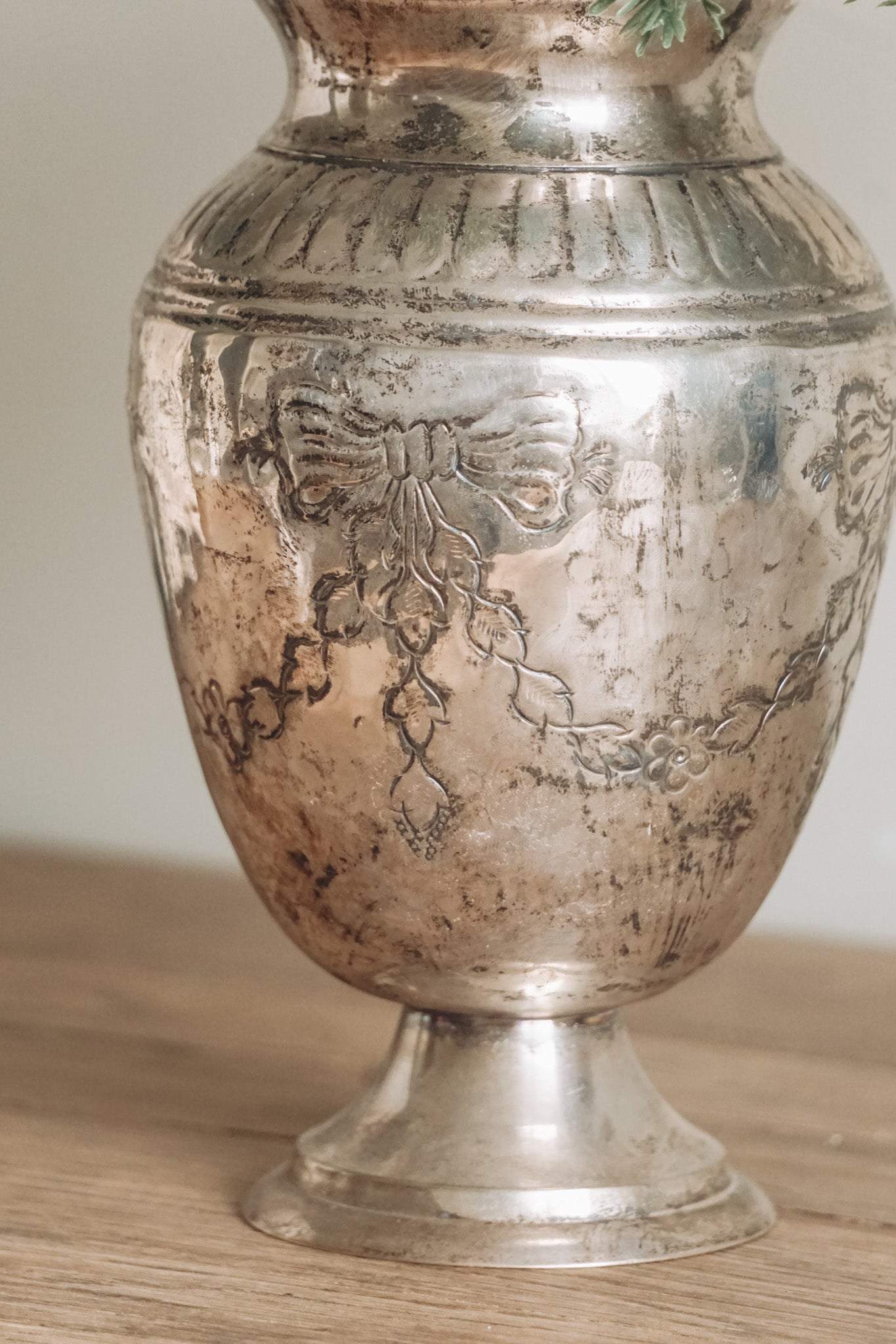 Silver Bow Vase