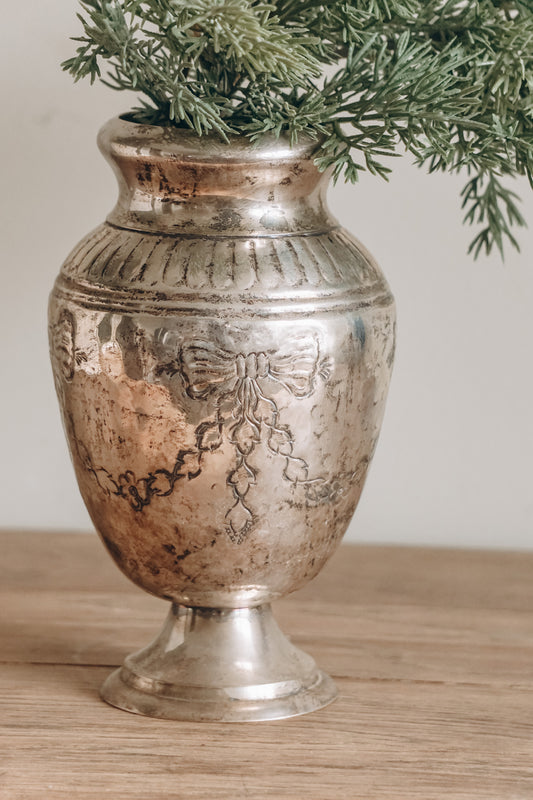 Silver Bow Vase